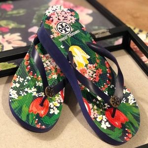 Tory Burch Platform Flip Flops Size 9